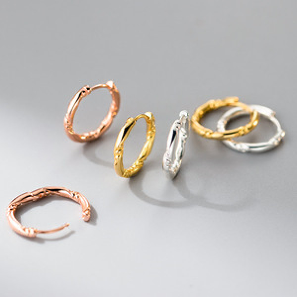 A45882 s925 sterling silver trendy sweet twist ear buckle