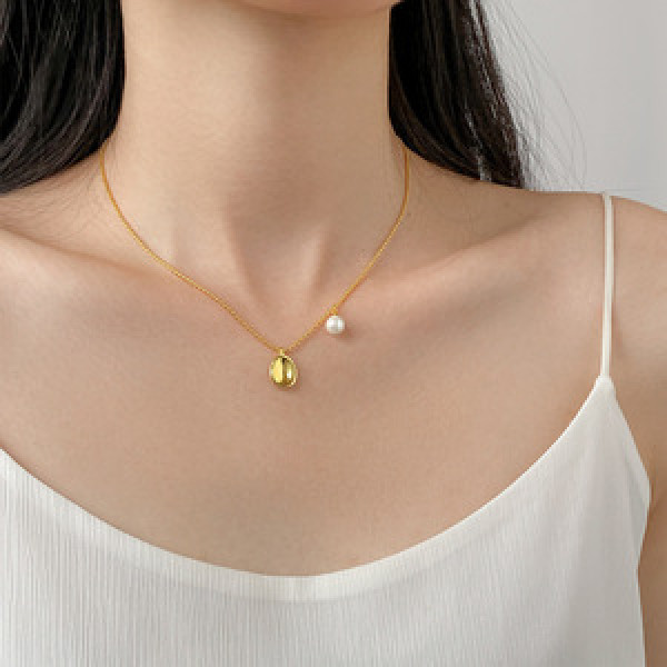 A44311 s925 silver simple necklace