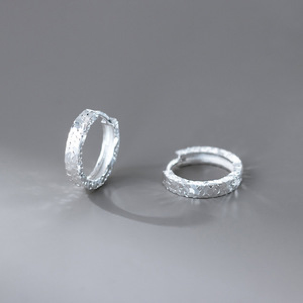 A45743 s925 sterling silver trendy sweet circle stud earrings