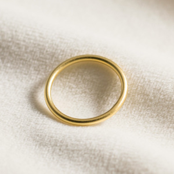 A44616 silver matte finish minimalist ring