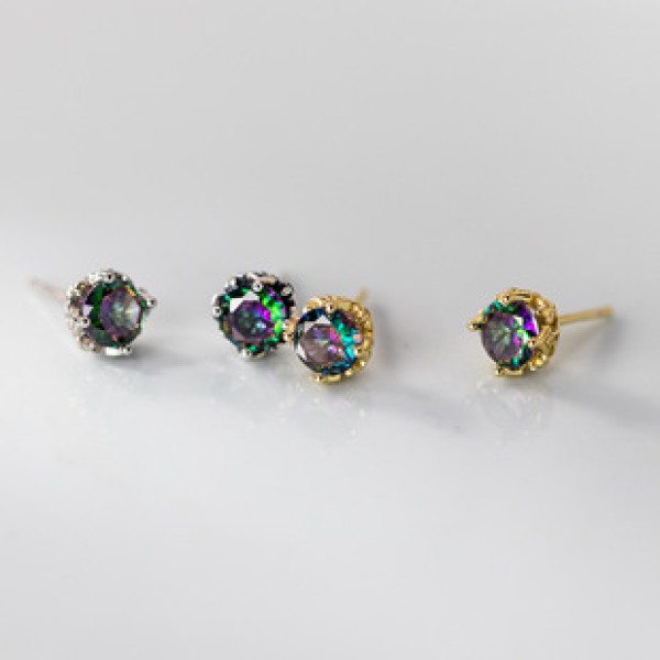 A37875 s925 sterling silver thai rhinestone stud cute design elegant earrings