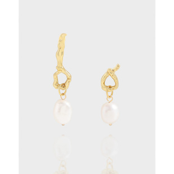 A38695 design pearl stud sterling silver s925 earrings