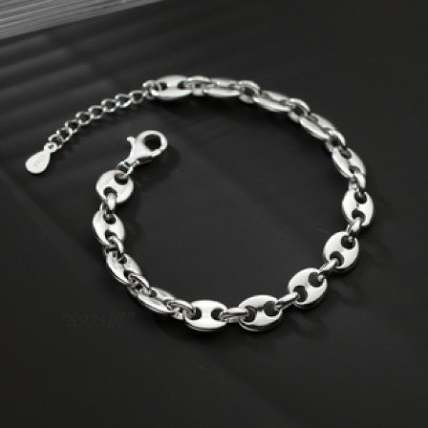 A38135 s925 sterling silver thai charm vintage design elegant bracelet