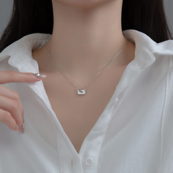 A36733 s925 sterling silver trendy unique pendant chic necklace