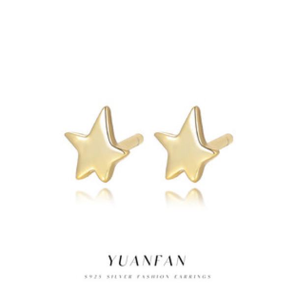 A41646 s925 sterling silver stud stars earrings