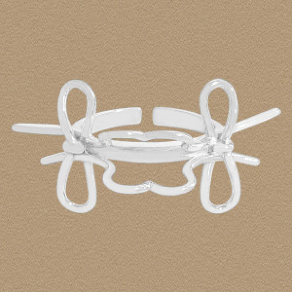 A44637 butterfly sterling silver s925 adjustable ring