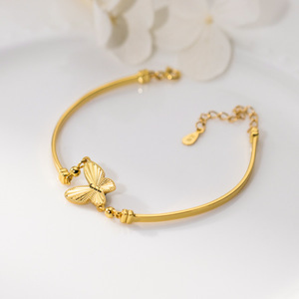 A45289 silver trendy sweet butterfly charm bracelet