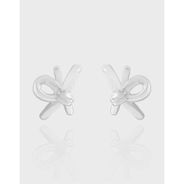 A42426 design butterfly stud sterling silver s925 earrings