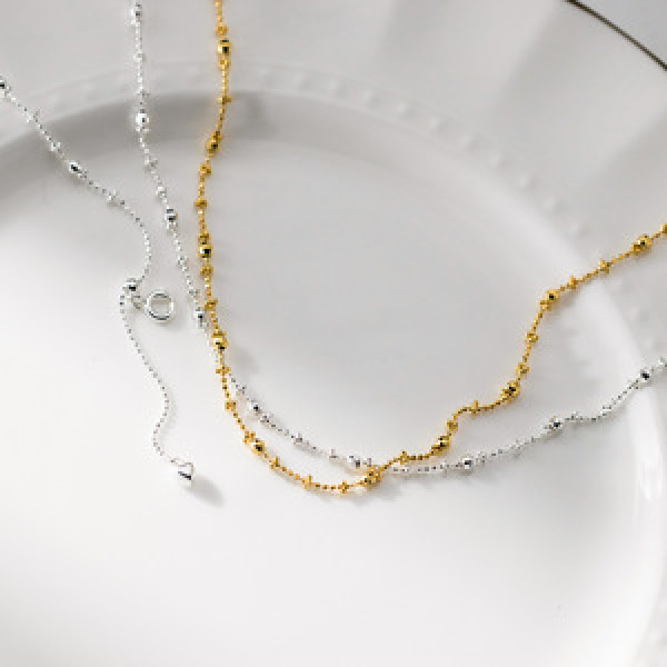 A45204 s925 silver trendy sweet heart necklace