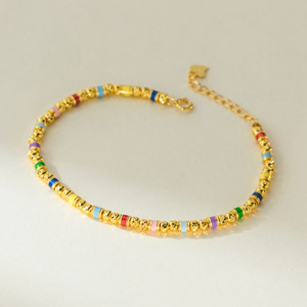 A45652 s925 silver trendy sweet dainty charm bracelet