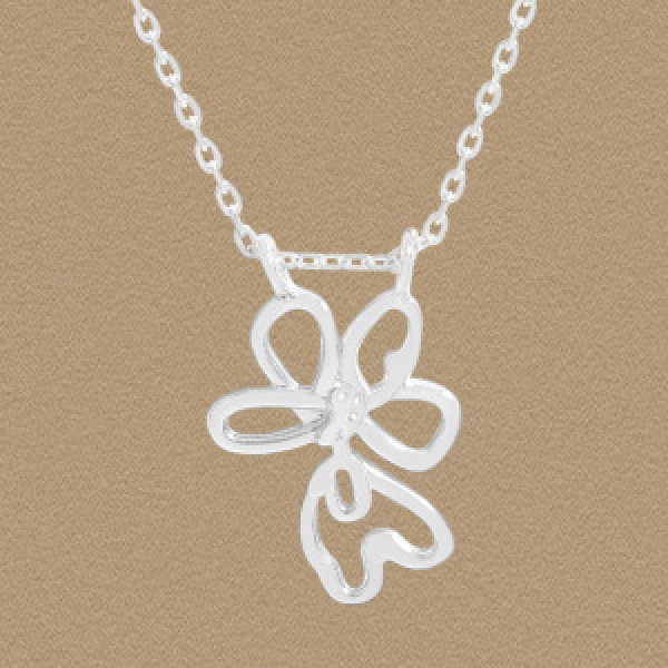 A44646 fashion heart sterling silver s925 necklace