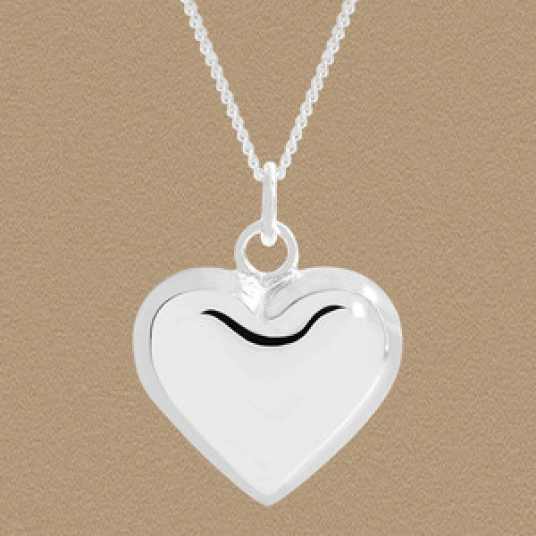 A44293 heart sterling silver s925 heartshape long necklace