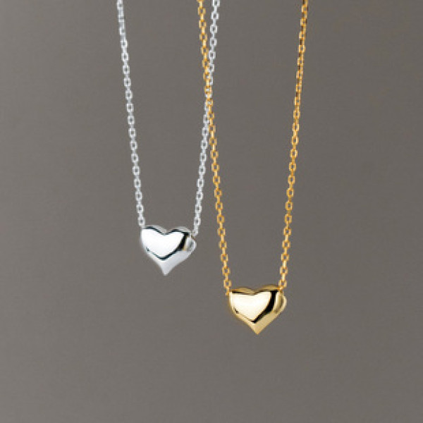 A37195 s925 sterling silver heart necklace
