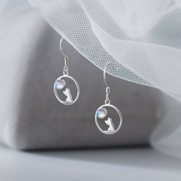 A45035 s925 sterling silver sweet circle earrings