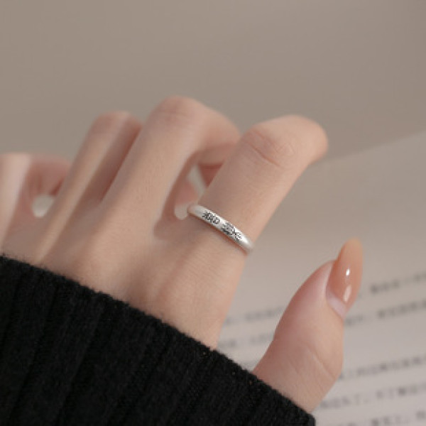 A39594 silver simple design elegant unique ring