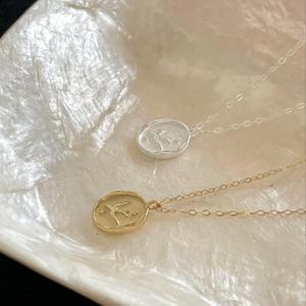 A45178 sterling silver simple elegant necklace
