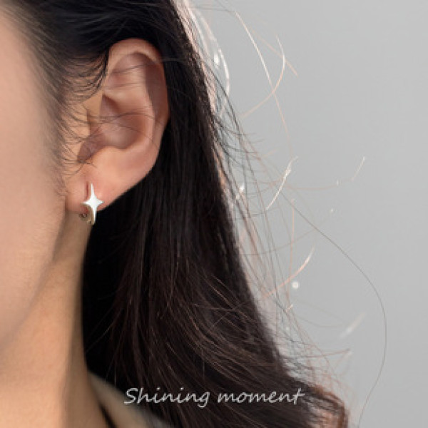 A41893 s925 sterling silver fashion simple design earrings
