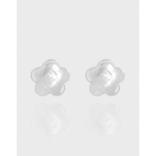 A43640 flower stud sterling silver s925 earrings