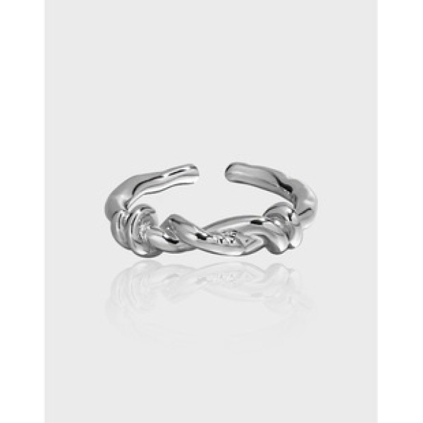 A38667 design minimalist twist quality s925 sterling silver adjustable ring