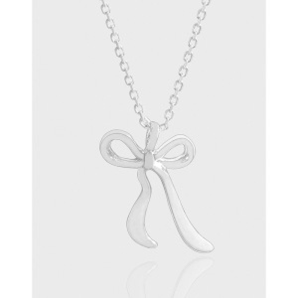 A43958 butterfly sterling silver s925 necklace