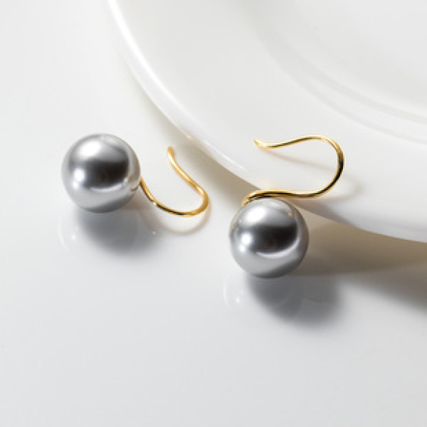 A39461 s925 sterling silver classic simple earrings