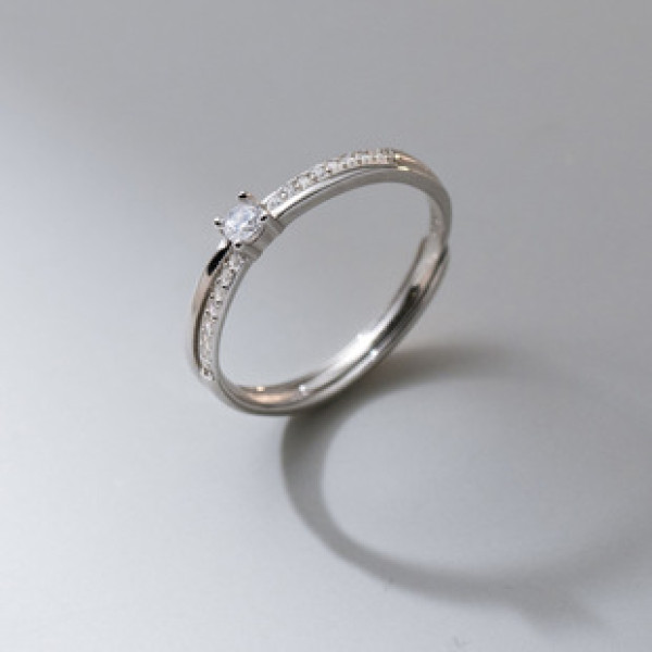 A41838 s925 sterling silver rhinestone fashion ring