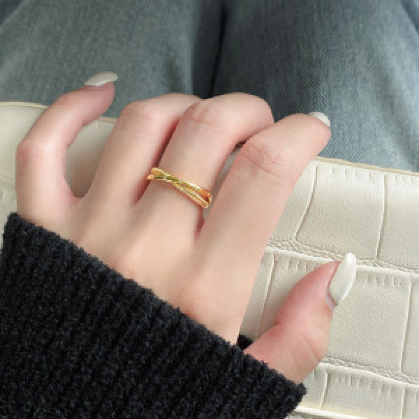 A46298 s925 sterling silver simple rhinestone bar ring