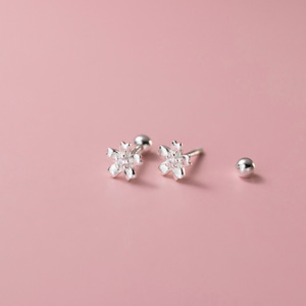 A45055 s925 sterling silver sweet rhinestone stud earrings