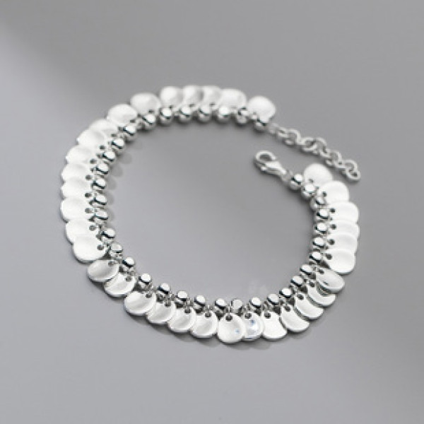 A37458 s925 sterling silver plate charm design elegant unique bracelet