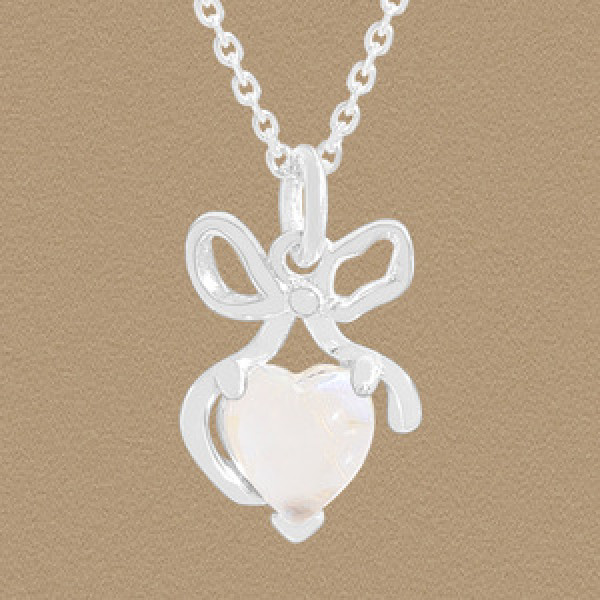 A44287 heart butterfly sterling silver s925 necklace