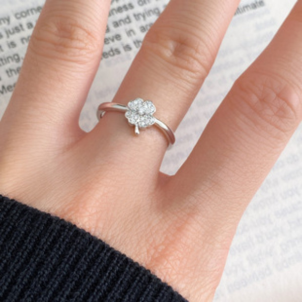 A43311 s925 sterling silver sweet rhinestone ring