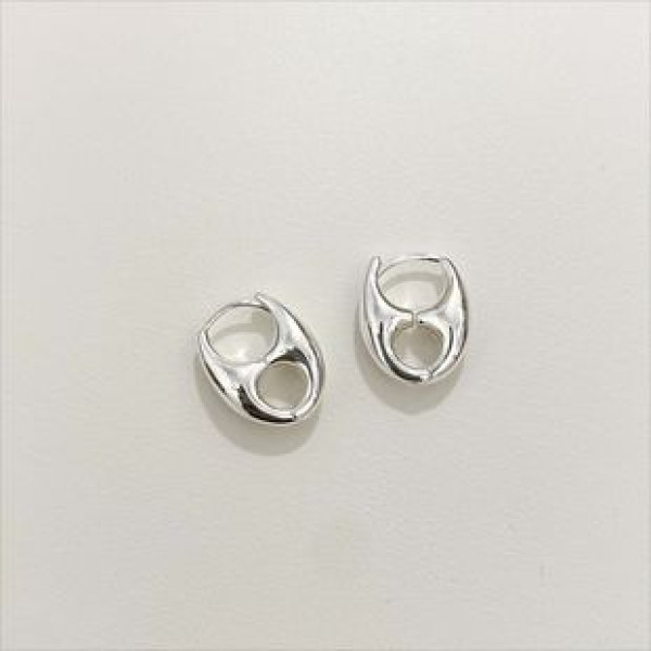 A42748 sterling silver stud earrings simple elegant earrings