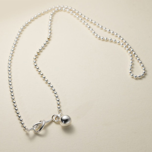 A40191 s925 sterling silver rope simple design elegant necklace