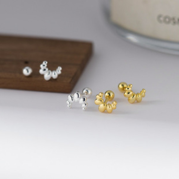 A43386 s925 sterling silver trendy sweet stud design earrings