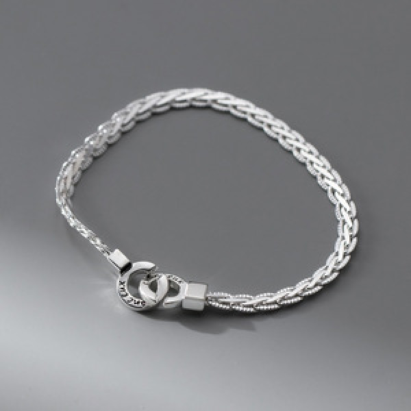 A45376 s925 sterling silver double bangle fashion hot charm bracelet