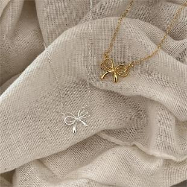 A40435 sterling silver butterfly simple elegant necklace