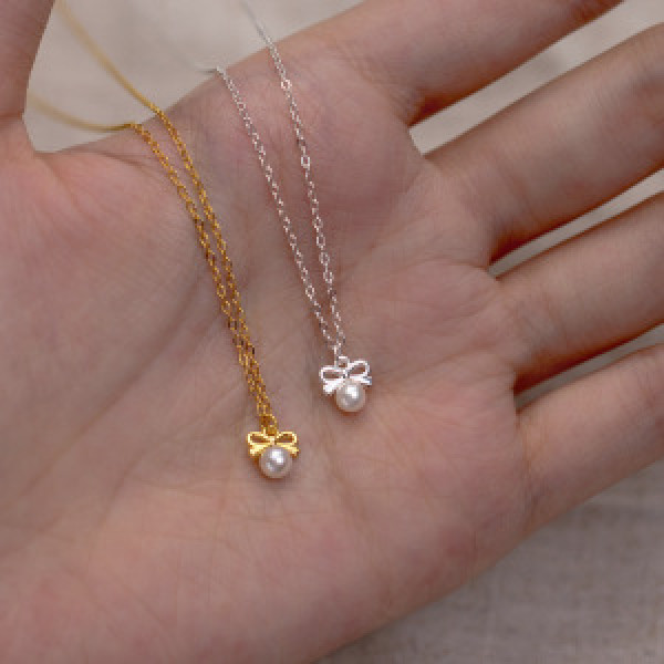 A44676 s925 silver trendy sweet unique butterfly necklace