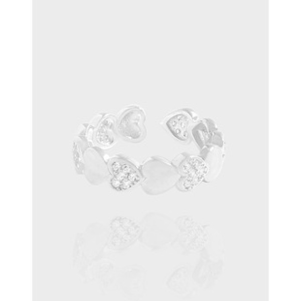 A38673 design cubic zirconia heart quality sterling silver s925 ring