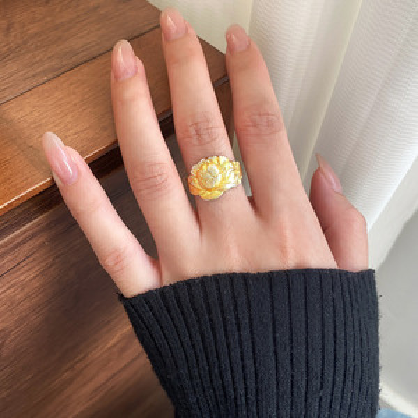 A45947 silver trendy sweet dainty gold ring