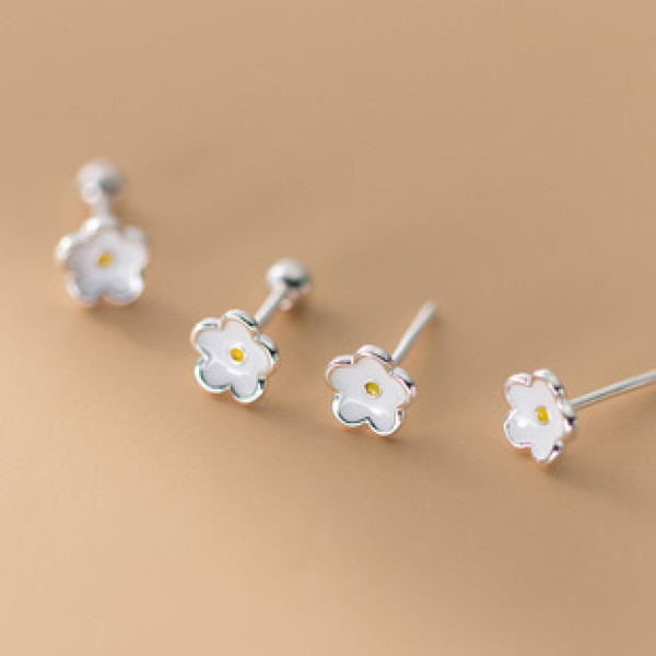 A41541 s925 sterling silver sweet stud earrings elegant simple earrings
