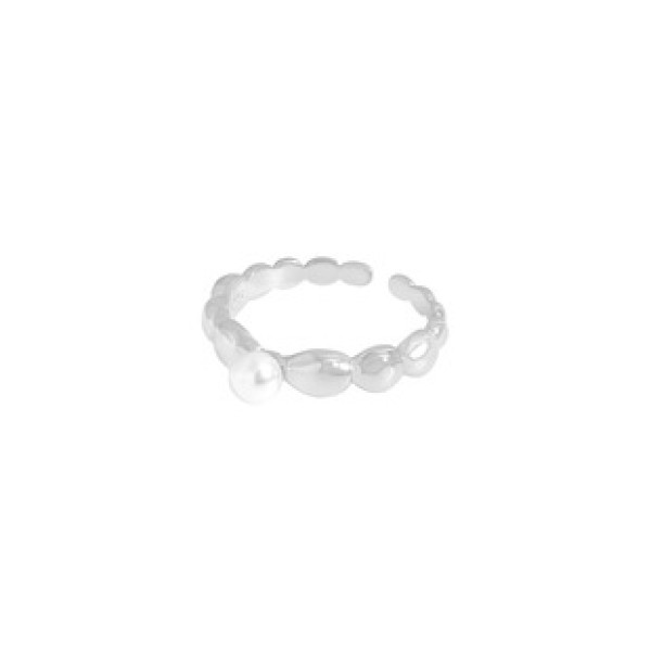 A35140 design geometric pearl adjustable ring