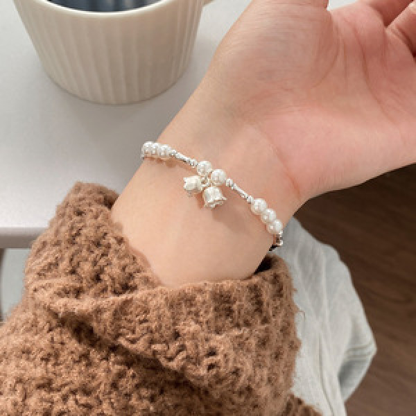 A45799 s925 silver trendy sweet charm bracelet