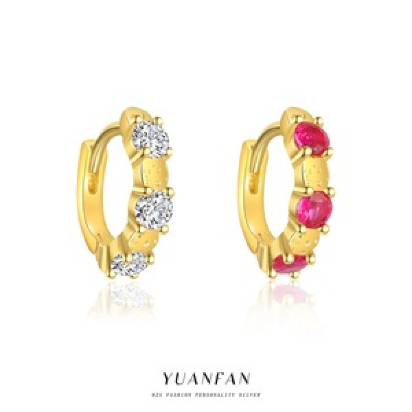 A45683 s925 sterling silver classic fashion cubic zirconia dainty trendy earrings