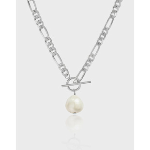 A38898 design fresh water pearl s925 sterling silver necklace