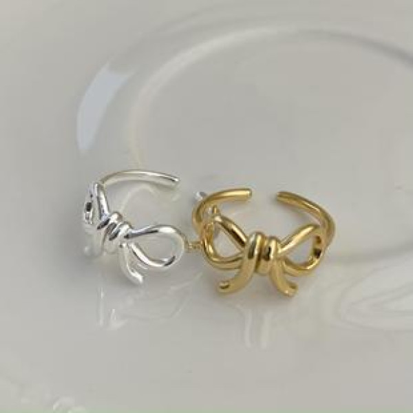 A39439 sterling silver butterfly simple fashion adjustable ring