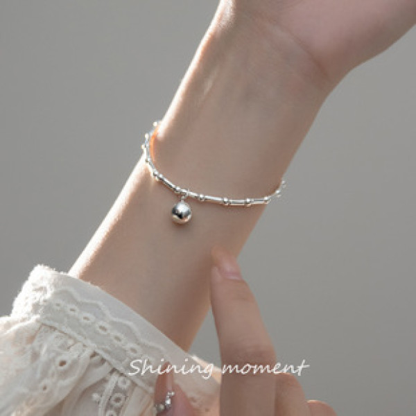 A39838 s925 sterling silver simple charm design elegant bracelet