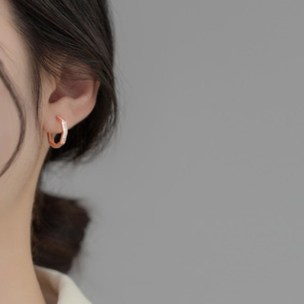A38223 s925 sterling silver rhinestone stud design earrings