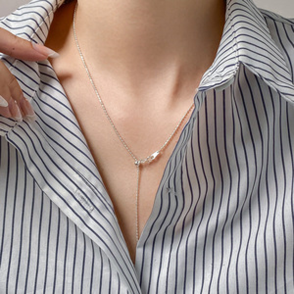 A44248 s925 silver unique necklace