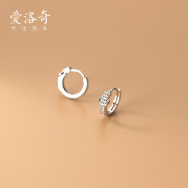 A33281 s925 sterling silver unique fashion rhinestone cute sweet earrings