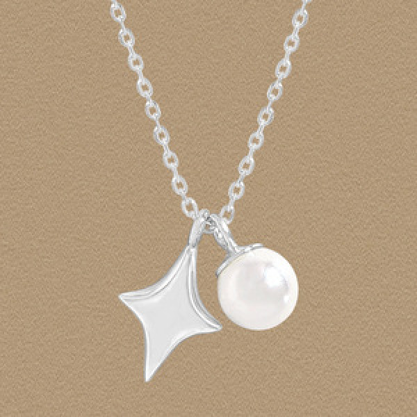A45918 fashion pearl sterling silver s925 necklace